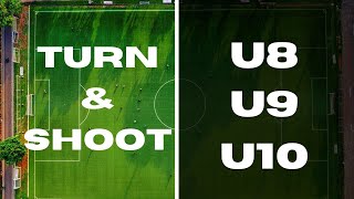 Turn amp Shoot Drill For FootballSoccer  U8 U9 U10 [upl. by Ivy]