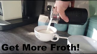 How to Get More Froth from Your Nespresso Coffee Aeroccino  Nespresso tips and help [upl. by Seligmann]