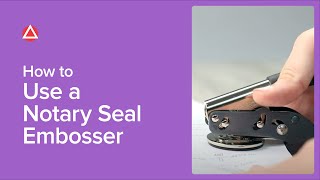 How To Use A Notary Seal Embosser [upl. by Hcab747]