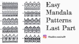 100 Easy Mandala Patterns For Beginners  Last Part [upl. by Sender]