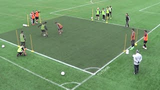 1vs1 Dribbling Soccer Drill  Attacking amp Defending Exercises [upl. by Hamachi]