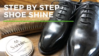 Step By Step Shoe Shine  Mirror Shine [upl. by Wunder]