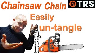 Untangle Chainsaw Chain  Unknot  Easy Procedure by Craig Kirkman [upl. by Niowtna]