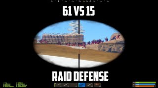 THE BIGGEST RAID DEFENSE IN RUST HISTORY  61v15  300 ROCKETS [upl. by Simara]