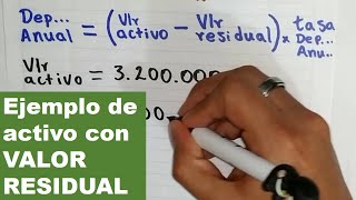 Como sacar la DEPRECIACION con VALOR RESIDUAL [upl. by Suoivatram]