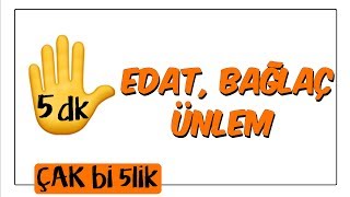 5 dkda Edat Bağlaç Ünlem Çak Bi 5lik [upl. by Eiramassenav]