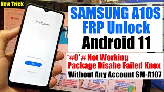 Samsung A10s FRP BypassUnlock Android 11 2023  Samsung A107F Google Account Remove [upl. by Rodnas427]