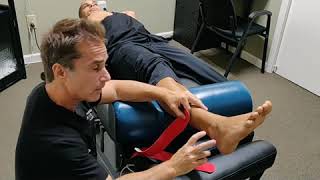 Kinesiology tape Rocktape lateral ankle sprain [upl. by Gibrian]