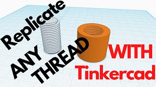 How To  Replicate any thread with Tinkercad [upl. by Akinod]