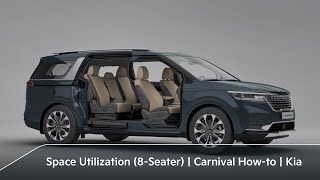 Efficient SeatingSpace Utilization 8Seater｜Carnival Howto｜Kia [upl. by Ahcsas]