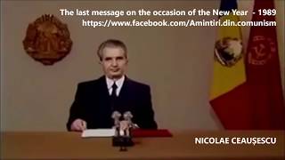 NICOLAE CEAUSESCU LAST SPEECH ON TV on the occasion of the New Year 1989 ENGLISH SUBTITLES [upl. by Terej]