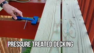 STRAIGHTEN PRESSURE TREATED DECKING BOARDS [upl. by Ahsena848]