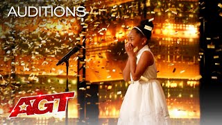 Golden Buzzer 9YearOld Victory Brinker Makes AGT HISTORY  Americas Got Talent 2021 [upl. by Adnwahs202]