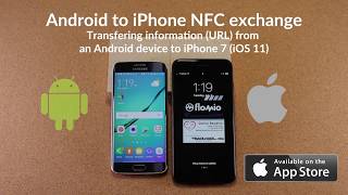 Android to iPhone NFC exchange [upl. by Nnailuj]