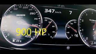 The Fastest S Class in the world  900HP BRABUS ROCKET S Class V12 Acceleration 0347kmh [upl. by Atilek]