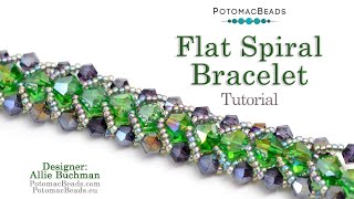 Flat Spiral Bracelet DIY Jewelry Making Tutorial by PotomacBeads [upl. by Pandora]