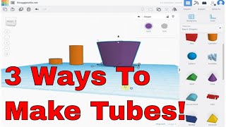 3 Ways To Make A Tube On Tinkercad [upl. by Gio]