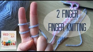 2 Finger Finger Knitting How To [upl. by Aihsenyt]