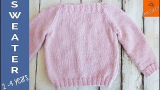 How to knit a Sweater for Children aged 24 years step by step [upl. by Bern770]