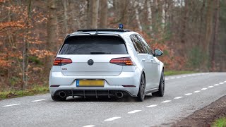 400HP TTE535 Volkswagen Golf 7 GTI  LOUD Accelerations Burnouts amp Revs [upl. by Euqinemod]