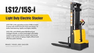 STAXX Electric Stacker LSi with Multifunctional Intelligent Handle  Pallet Stacker Supplier [upl. by Leirraj]