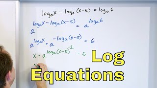 04  Solving Logarithmic Equations  Part 1  Equations with Logx [upl. by Solracesoj]